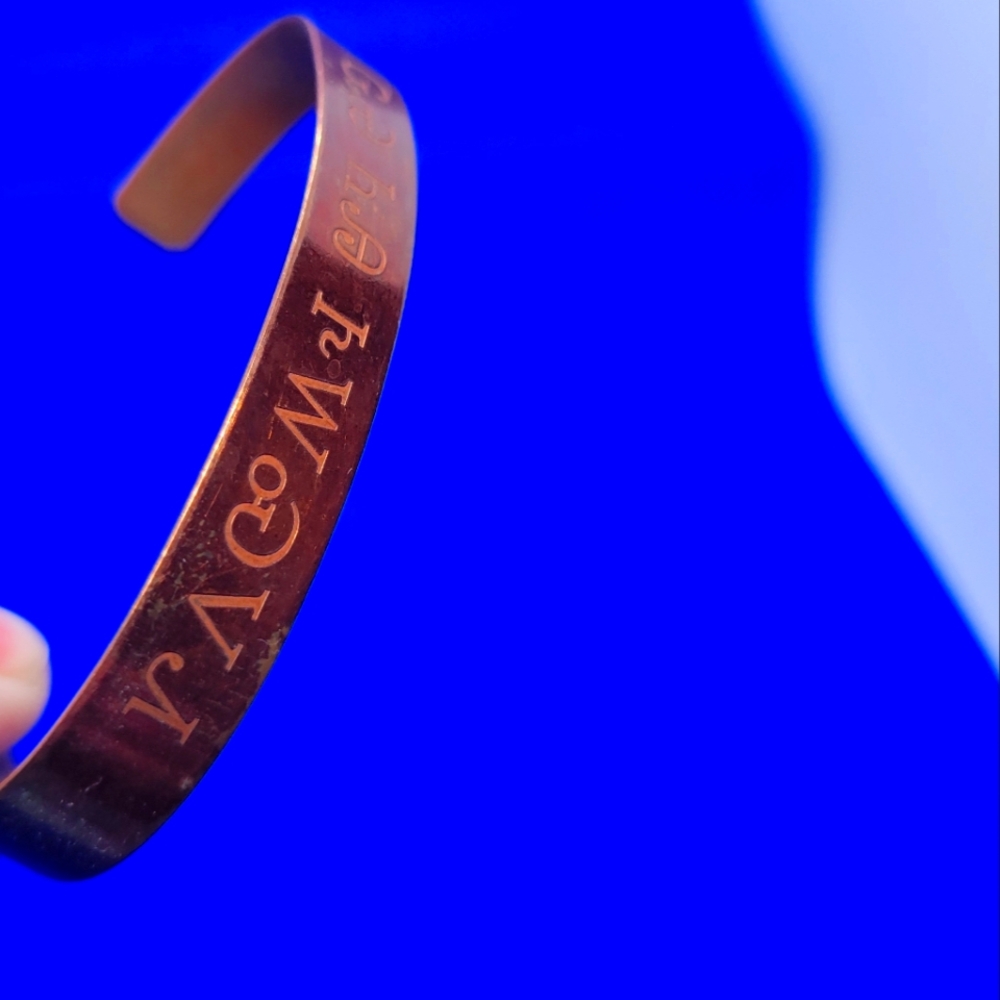 Copper Engraved Cuff Bracelet by Cherokee Copper